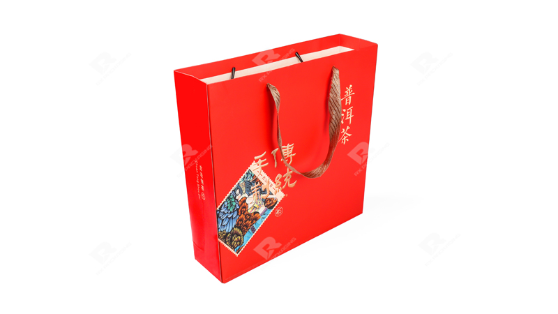 RX Packaging Designs a Striking Red Gift Bag for a Premium Pu'er Tea Brand