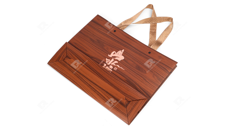Elevate Your Brand with RX Packaging's Custom Wood-Grain Gift Bag Solutions