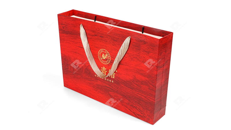 Elevate Your Brand with a Custom Red Wood Grain Shopping Bag by RX Packaging Elevate Your Brand with a Custom Red Wood Grain Shopping Bag by RX Packaging