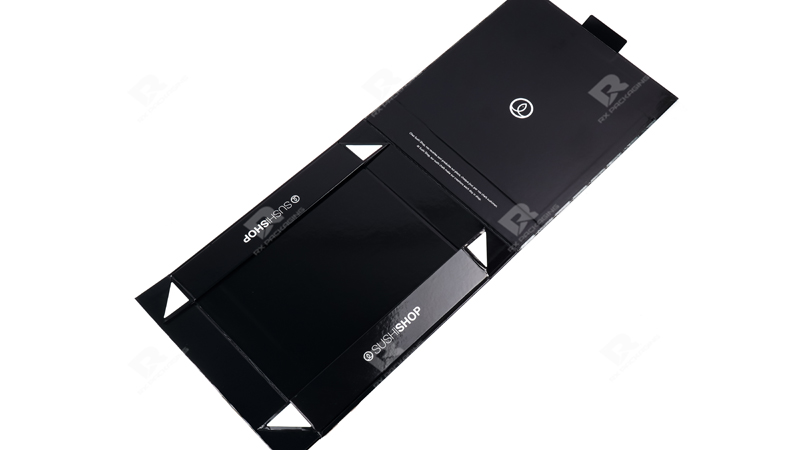 Premium Custom Black Magnetic Food Packaging Box by RX Packaging