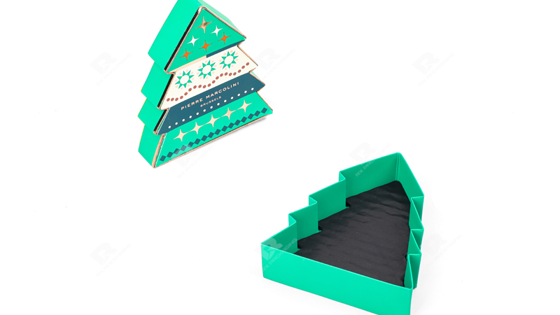 Elegant Christmas Tree Shaped Chocolate Box by RX Packaging