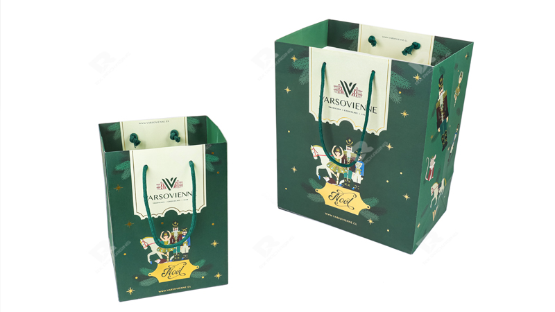 Custom Green Gift Bags by RX Packaging Custom Green Gift Bags by RX Packaging