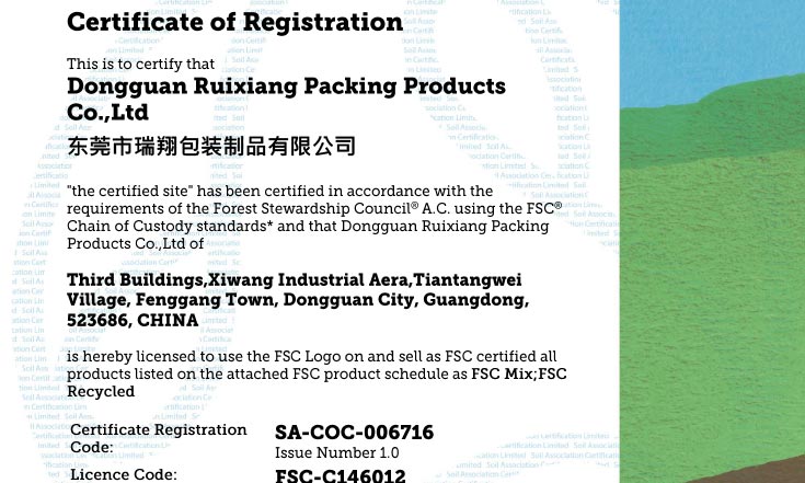 FSC COC (Chain of Custory Certificate)