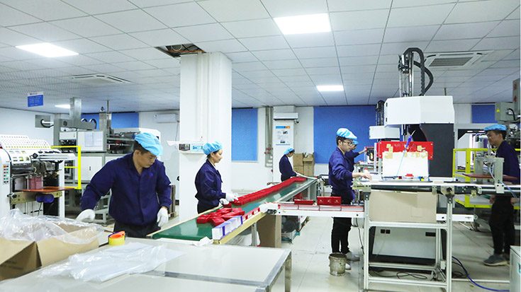 Process flow of automatic packaging box making machine