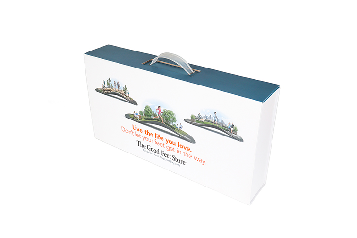 RX Packaging Orthopedic insole gift box designed for American foot orthotics brand