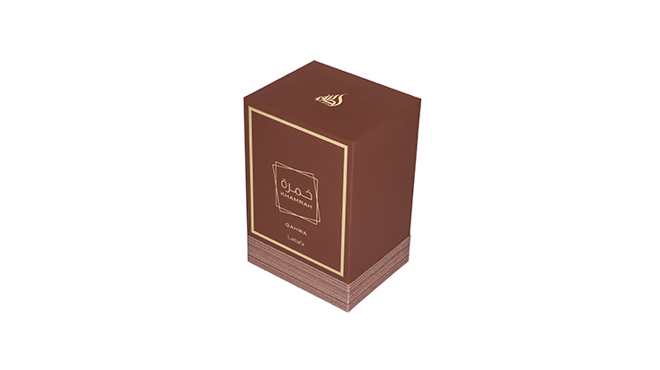 Perfume gift box created by RX Packaging for KHAMRAH