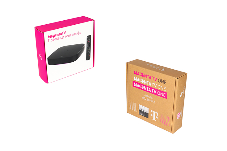 TV set-top box packaging designed by RX Packaging for T-Mobile