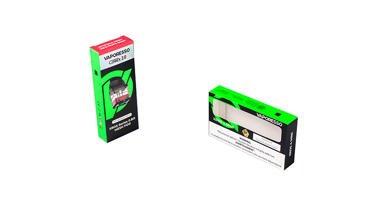 VAPORESSO vaping oil packaging design