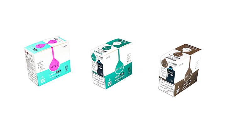MYLE vaping large-size packaging box design