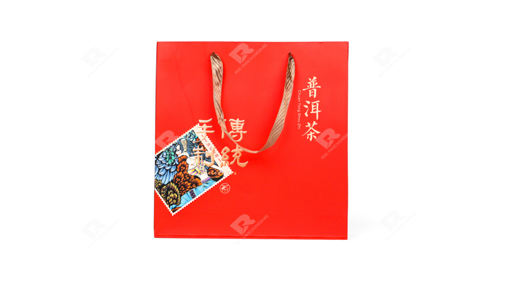 RX Packaging Designs a Striking Red Gift Bag for a Premium Pu'er Tea Brand
